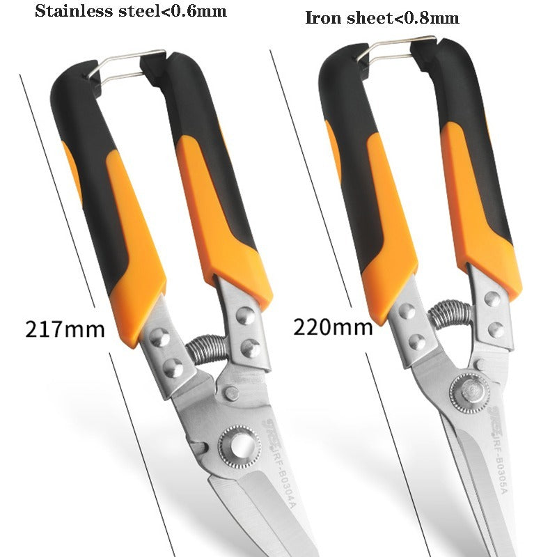 Heavy-Duty Stainless Steel Industrial Shears – Precise Cutting for Metal, PVC, Tin, Ergonomic Grip, Rust-Resistant, Ideal for Professional & DIY Projects