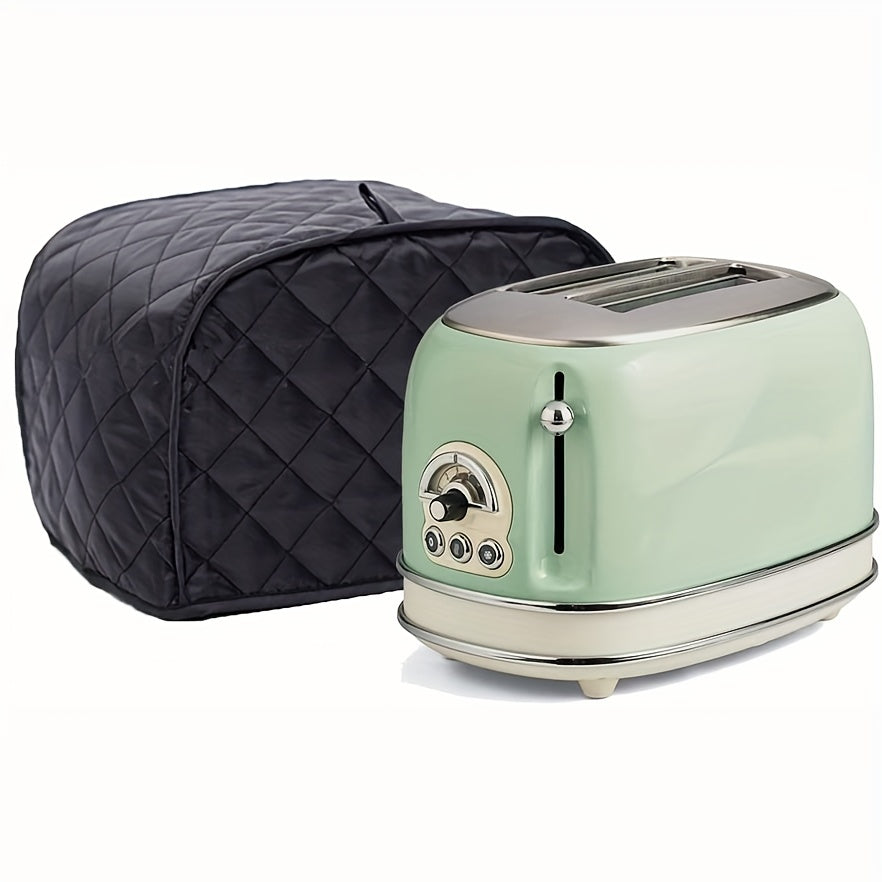 Toaster Cover - Quilted Polyester Fabric for 2 and 4 Slice Toasters - Dust-Proof with Fingerprint Protection, Fits Most Standard Models