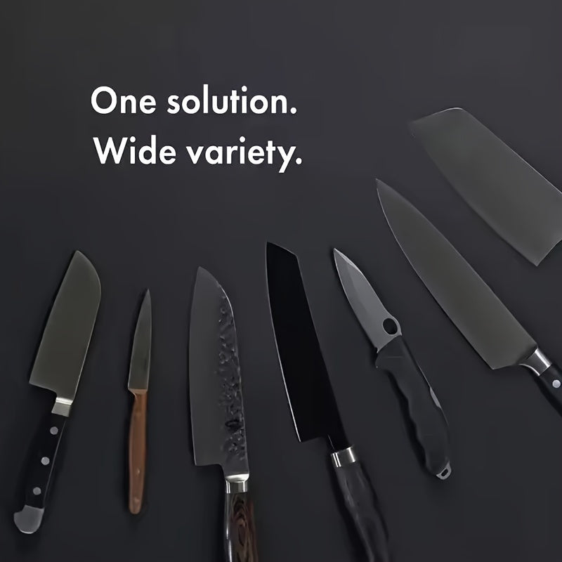 Rolling Knife Sharpener – Effortlessly Sharpens Straight Edge Knives with Adjustable 15° and 20° Magnetic Angles – Complete Kit for Kitchen Knives