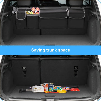 Universal Car Seat Back Storage Bag – Large Capacity Multi-Pocket Organizer, Durable 600D Oxford Cloth