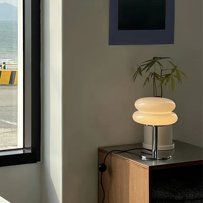 Murano Glass Table Lamp – Dimmable USB Powered Ambient Light for Living Room, Bedroom and Home Office, Ideal for Bedside, Nightstand and Desk Decor