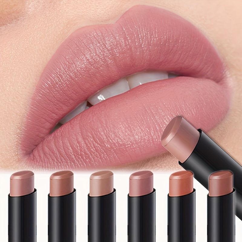 6pcs Matte Lipstick Pen Set, Long-Lasting Moisturizing Lip Color, Easy Application, Natural Hydrating Formula