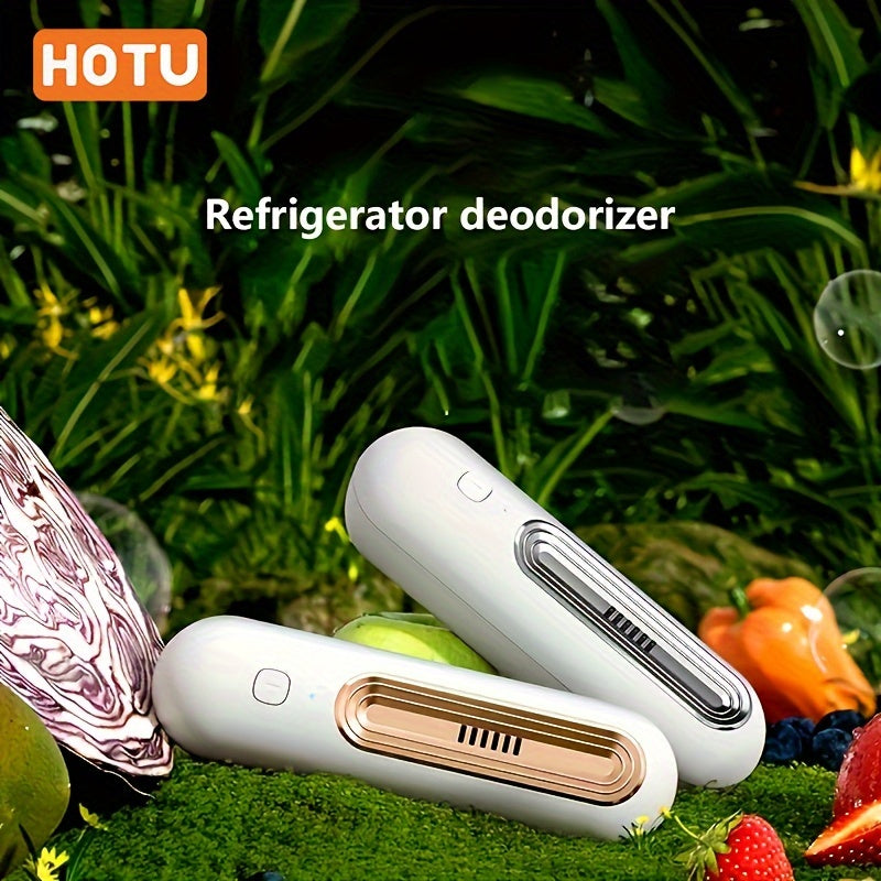 Powerful Refrigerator Deodorizer – Eliminates Odors, Disinfects, and Purifies Air – USB Charging – Portable, Compact, Easy-to-Use Odor Remover for Kitchen Fridge and Freezer