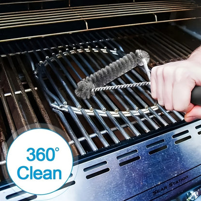 Extra-Long Handle Y-Design Grill Cleaner Brush – Durable Stainless Steel Bristles for Non-Stick BBQ Cleaning – Ideal Outdoor Grills Accessory, Perfect for School Supplies and Back to School (1pc)