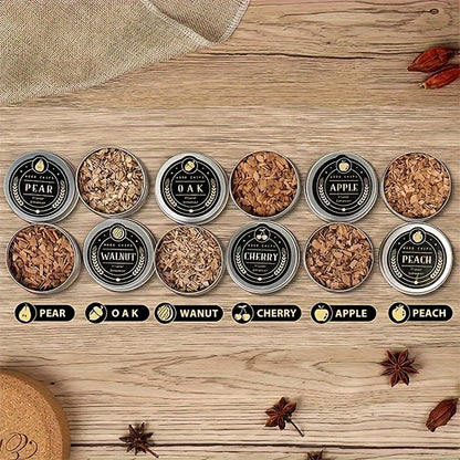 6 Flavors Wood Chips Whiskey Smoker Kit with Torch - Cocktail and Old Fashioned Drink Smoker Kit, Includes 2 Glasses, 2 Ice Ball Molds, Perfect Birthday Bourbon Gifts for Men, Dad (No Butane)