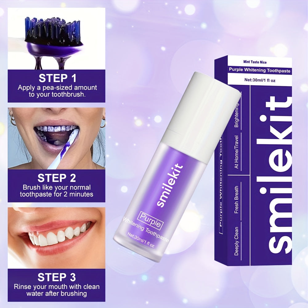 Premium Whitening Toothpaste – Deep Cleaning, Fresh Mint Flavor – Removes Stains, Plaque, and Bacteria for Fresh Breath – Oral Care for Home and Travel, Travel-Friendly Packaging