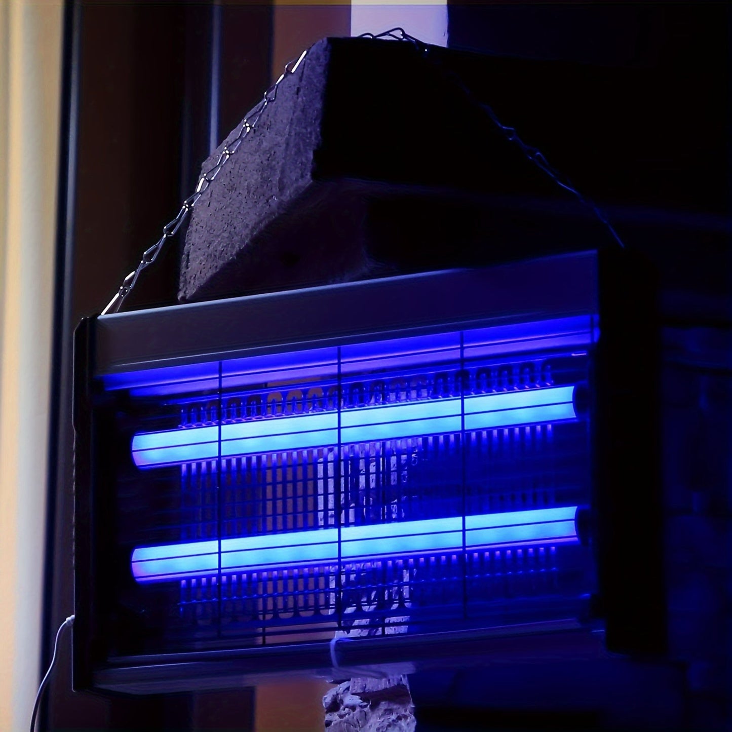 Electric Bug Zapper – Mosquito Killer with Hanging Chain, Removable Collection Tray, USB-Powered for Indoor and Outdoor Use – Ideal for Home, Office, and Warehouse