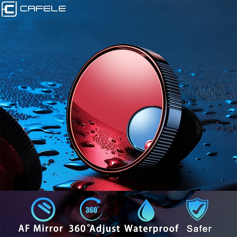 2Pcs Blind Spot Car Mirrors - 2 Inch HD Glass Convex, 360° Wide Angle with Sucker for Cars, SUVs and Trucks