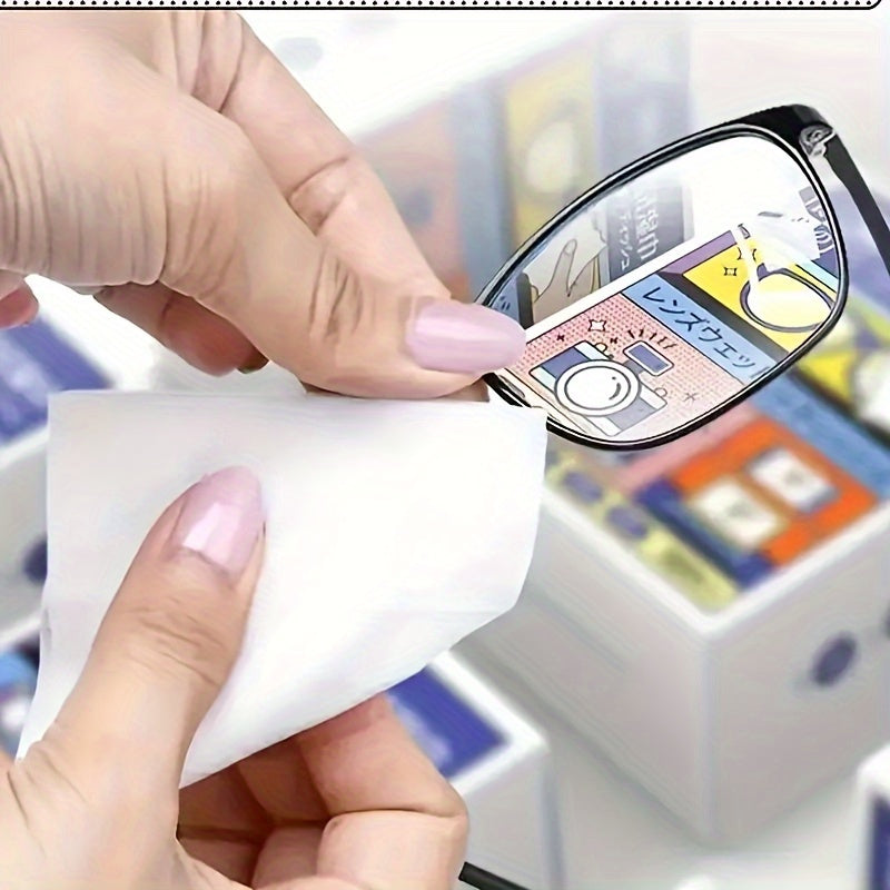 Multi-Purpose Cleaning Wipes Kit - Gentle Cleaner for Lenses, Glasses, Mobile Screens, and Jewelry - Battery-Free, Convenient, Portable