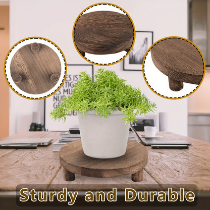 3PCS Wooden Display Risers – Cake Stands and Pedestal Stands for Christmas, Valentine's Day, New Year – Farmhouse Decor and Organizer for Home, Kitchen, Room