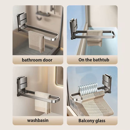 Detachable Towel Rack — Space-Saving, Compact, Moisture-Resistant Design with Easy, Damage-Free Installation