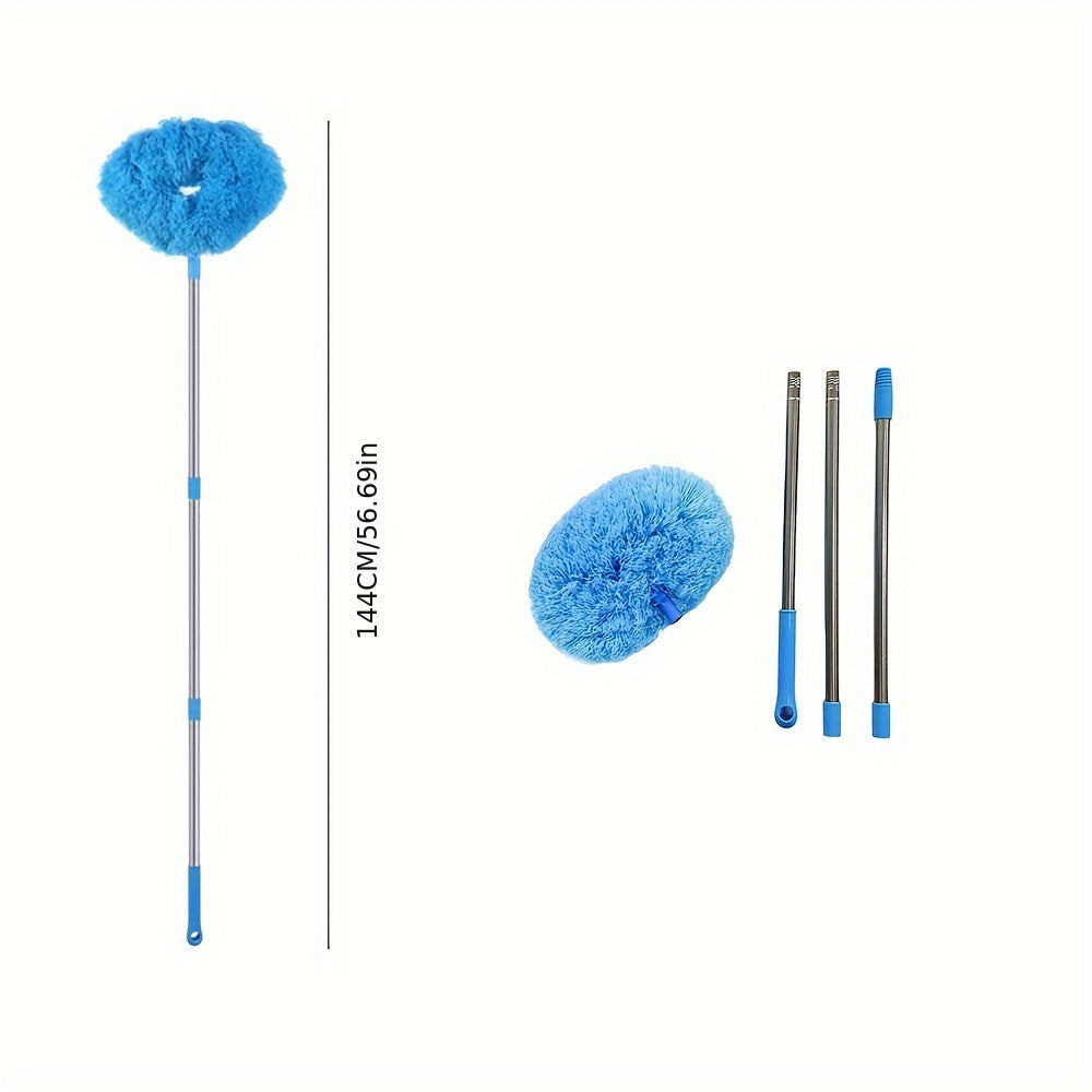 Extendable Ceiling Fan Cleaner Duster - Removable and Washable Microfiber Brush, Reaches High Ceilings - Dust Removal for Fans, Furniture, Cars & More - Ideal for Bedroom, Living Room, and Wall Cleaning