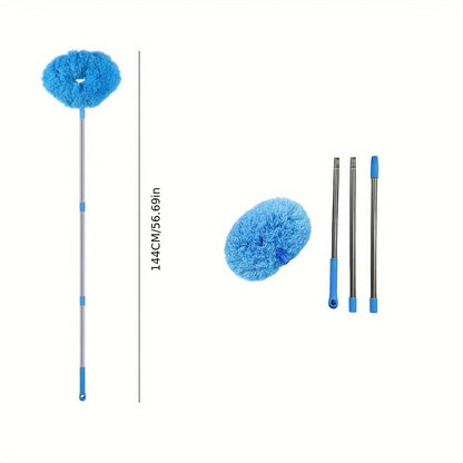 Extendable Ceiling Fan Cleaner Duster - Removable and Washable Microfiber Brush, Reaches High Ceilings - Dust Removal for Fans, Furniture, Cars & More - Ideal for Bedroom, Living Room, and Wall Cleaning