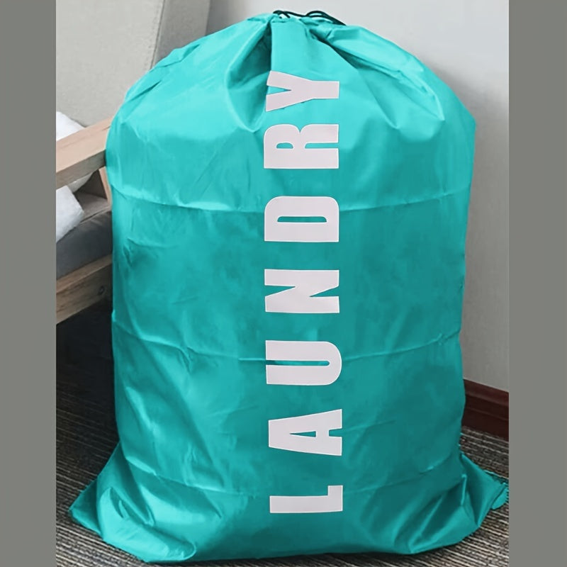 Extra Large Waterproof Drawstring Storage Bag - Durable Polyester, Foldable, Portable - Spacious Quilt and Clothes Packing Solution for Laundry, Camping, and Storage Needs