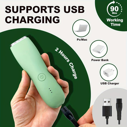 Ultimate Body Groomer Trimmer - Electric Ball Shaver for Men and Women, Pubic and Bikini Clipper, Waterproof and Cordless Design - Ideal for Groin and Body Manscaping, Travel-Friendly