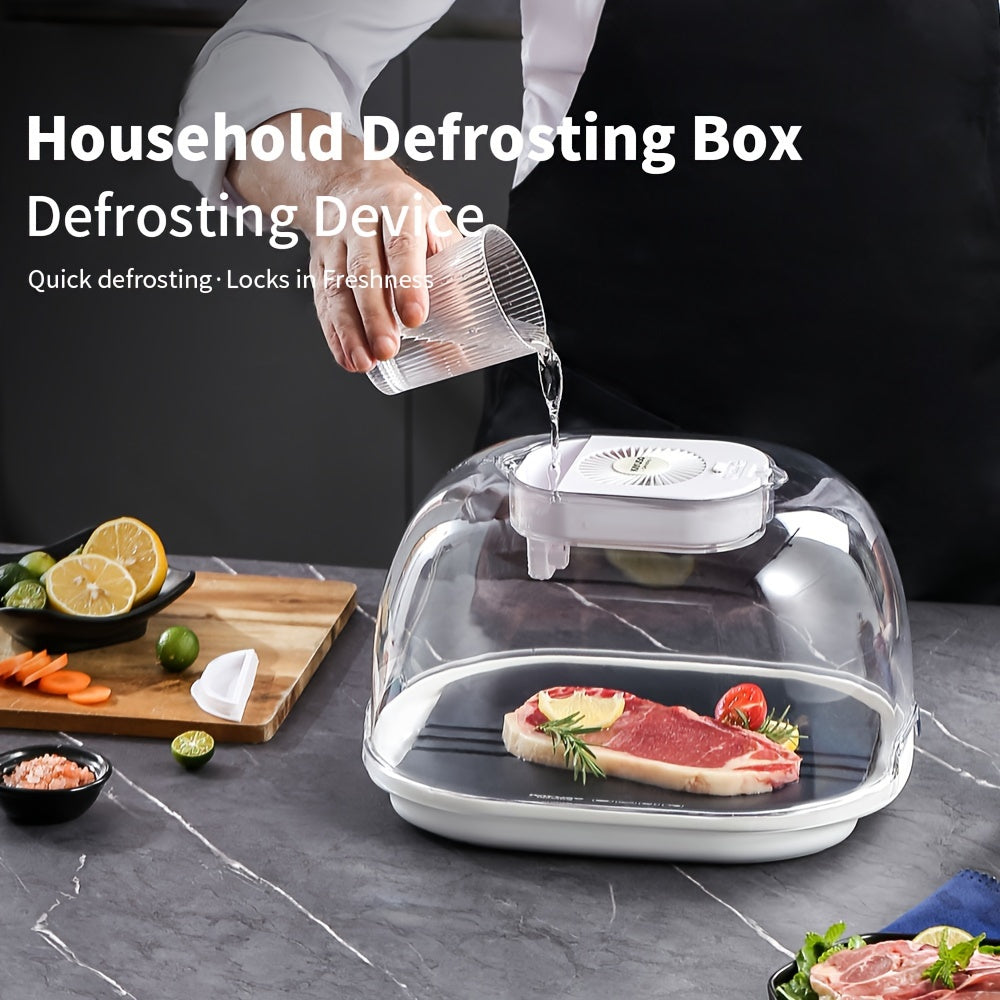 Rapid Freshness Defroster Box - Household Food Thawing Box with Drainage Tray, Safer and Faster Meat Thawing, Suitable for Home Kitchens