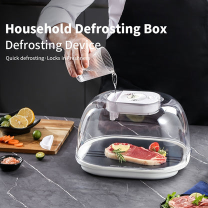 Rapid Freshness Defroster Box - Household Food Thawing Box with Drainage Tray, Safer and Faster Meat Thawing, Suitable for Home Kitchens