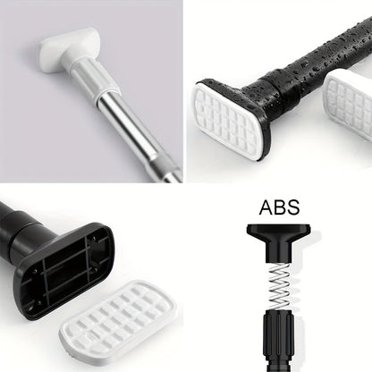 Adjustable Tension Curtain Rod - Heavy-Duty, No-Drill Extendable Rod for Shower, Closet, Window, Towel Rack - Metal and Plastic Home Accessory