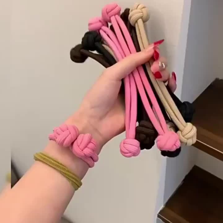 4pcs Solid Color Elastic Hair Ropes – Non-Slip Ponytail Holders for Women, Trendy Hair Styling Accessories for Daily Use