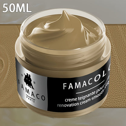 FAMACOL Leather Color Restorer Cream – 1.69oz Black Dye for Leather Repair & Refurbishment, Non-Toxic for Sofa, Shoes, Bags