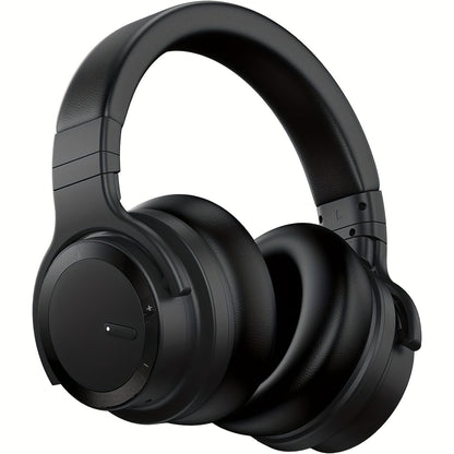 30 Hour Playtime Wireless Active Noise Cancelling Headphones - Premium Sound, Rich Bass, Crystal-Clear Calls, Comfort Fit, Foldable Design - Black