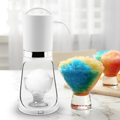 Electric Ice Shaver and Snow Cone Machine - Includes 2 Reusable 3.38oz Plastic Ice Mold Cups - Essential Kitchen Accessory