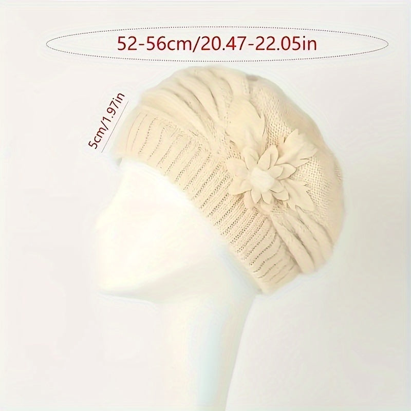 Double Layered Faux Fur Beret Hat for Women - Soft, Thick & Warm Coldproof Ear Warmer, Perfect Winter Outdoor Accessory