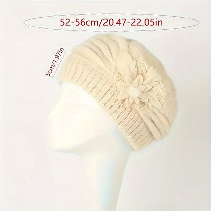 Double Layered Faux Fur Beret Hat for Women - Soft, Thick & Warm Coldproof Ear Warmer, Perfect Winter Outdoor Accessory