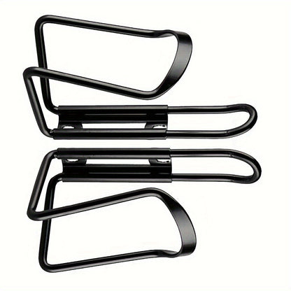 2pcs Mountain Road Bike Water Bottle Holder - Durable Aluminum Alloy, Adjustable Cup Holder, Easy Installation, Outdoor Cycling Rack, Lightweight and Compact, Black and Silver Options