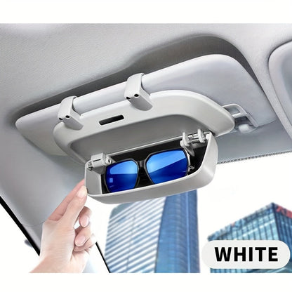 Universal Car Sunglasses Holder – Multifunctional Visor Clip for Glasses, Sunglasses, and Reading Glasses – Compact, Adjustable, Easy to Install