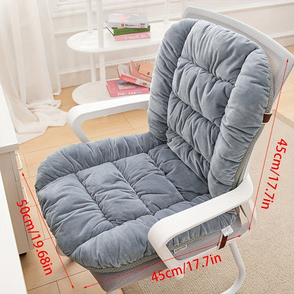 Glam Style Thick Chair Cushion with Lumbar Support Backrest - Hand-Woven Polyester Cover, Polyester Fiber Filling - Comfortable Sofa Seat Pad for Office Chair, Multipurpose Use, Elegant Home Decor