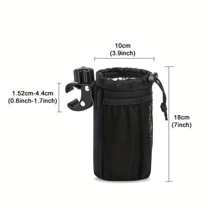 Universal Premium Fabric Motorcycle Cup Holder - Adjustable and Water-Resistant Drink Holder for ATV, UTV, Scooter, Boat, Bike, Kayak, Walker - Easy to Install and Detachable Design