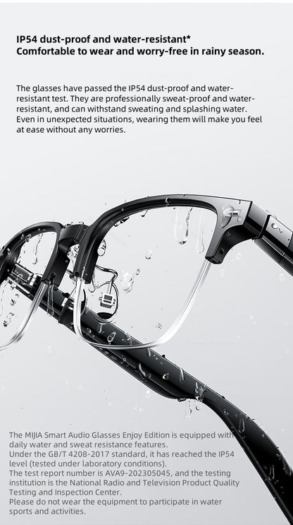 Xiaomi Mijia Smart Audio Glasses Lite Joyful Edition — Bluetooth 5.2 Headset with Noise Reduction, Ultra-Long Standby & Detachable Design