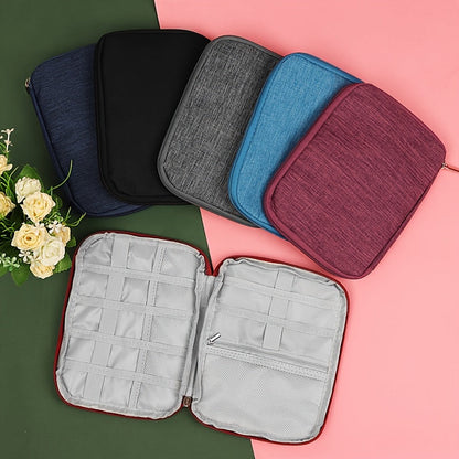 Compact Multi-Pocket Cable Organizer Bag - Store and Protect Chargers, Cables, and Accessories - Ideal for Travel, Work, and Daily Use