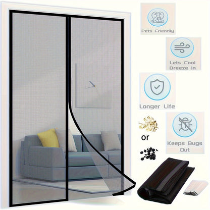 Magnetic Screen Door Set - Self-Sealing, Hands-Free, Heavy-Duty Mesh - Bug-Proof, Pet and Kid Friendly, Easy Installation, Durable - 36x82 Inch / 39x82 Inch