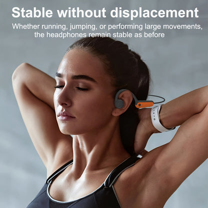 Seamless True Wireless Bone Conduction Headphones - 15H Playtime, Sweatproof Sports Earbuds with Mic, Featherweight for Running, Walking, Hiking, and Gym