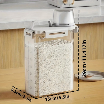 Storage Container – Insect-Proof & Moisture-Proof Sealed Tank with Lid, Portable and Leak-Proof Food Storage Box for Grain, Nuts, Flour and Rice, Kitchen Organizer