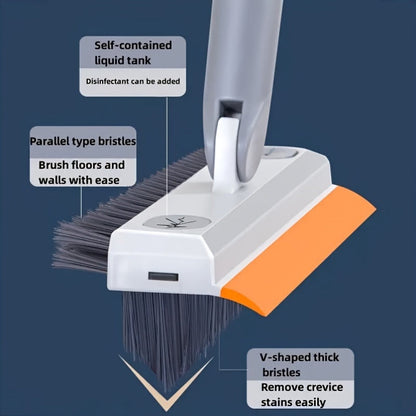 Multi-Surface Scrub Brush with Liquid Dispenser – Extendable Manual Tile & Bathroom Scrubber for Kitchen, Walls, Floors & More
