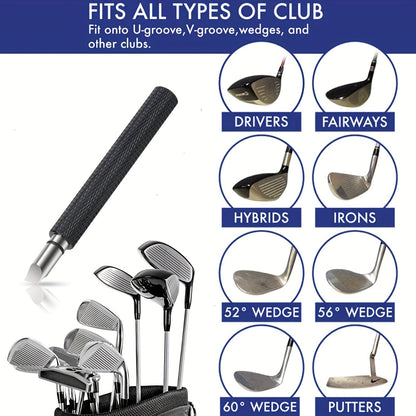 Premium Golf Club Groove Sharpener - Re-grooving Tool and Cleaner for Wedges and Irons, Enhance Spin and Control for Better Shots