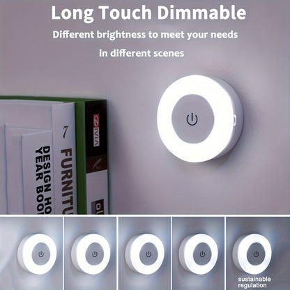 LED Touch Night Light – Dimmable Decorative Light for Bedroom, Aisle, Washroom, Living Room, Wardrobe and Cabinet (Warm/White Light)
