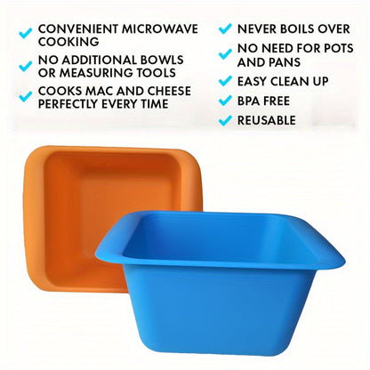 Quick Mac and Cheese Microwave Cooker – Ready in 5 Minutes, Perfect for Dorms, Small Kitchens and Offices, BPA-Free and Dishwasher Safe