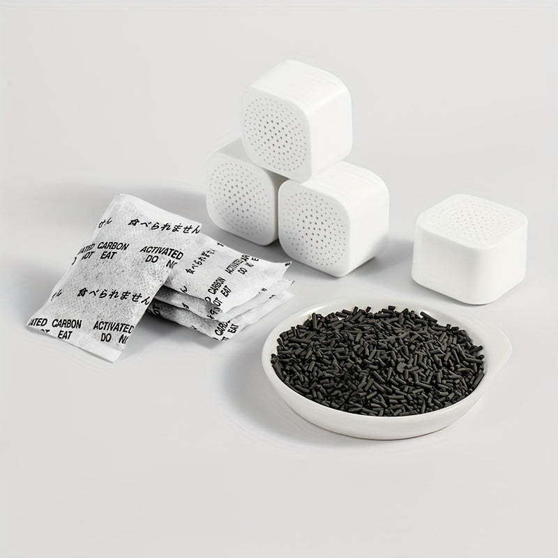 6 Pack Charcoal Air Purifying Bags - Non-Electric Odor Absorber and Freshener, Activated Carbon Deodorizer and Antibacterial Mold Remover for Home Use