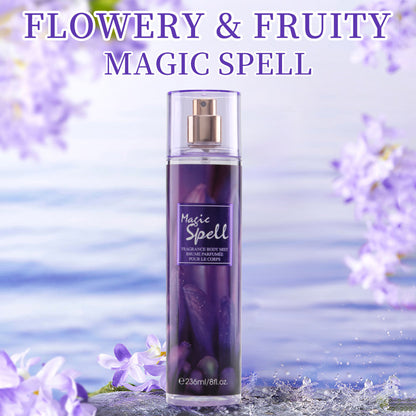 Peach & Cherry Blossom Body & Hair Fragrance Mist with Aloe Vera & Chamomile - Women's Perfume Spray 236mL/8 Fl Oz
