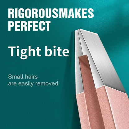Precision Stainless Steel Tweezers – Slant, Angle & Pointed Tips for Eyebrow, Facial Hair Removal, Splinters & Blackheads