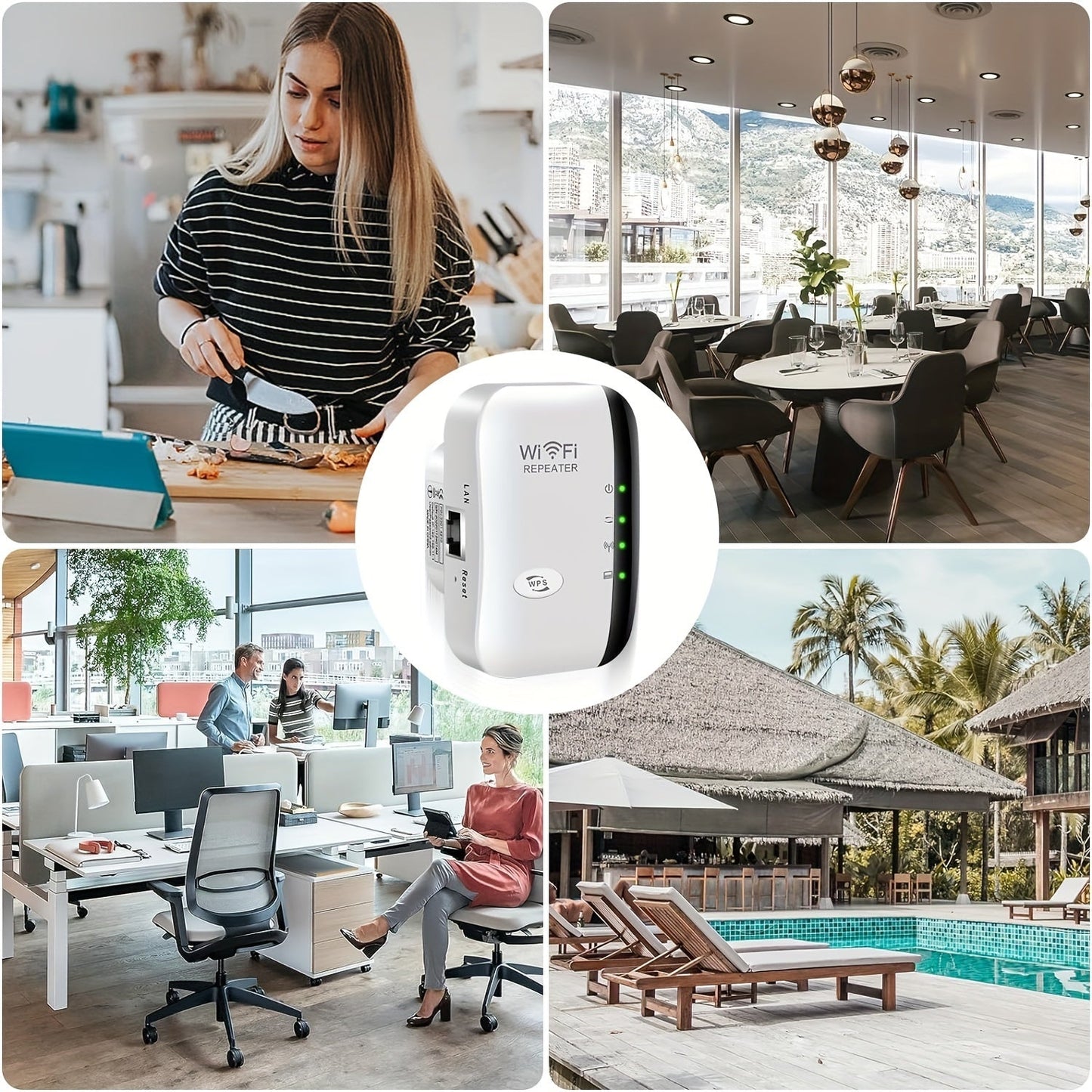 Boost Your WiFi Signal - Long Range Wireless Repeater Access Point, Up to 300Mbp