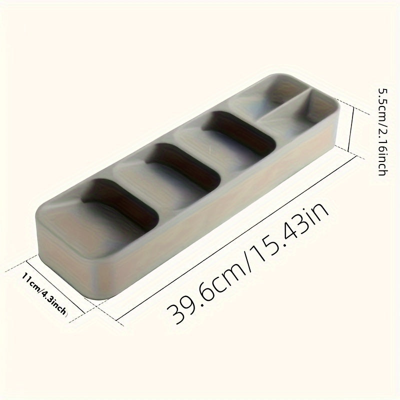 Utensil Tray – Multifunctional Knife and Fork Compartment Storage Box, Divided Cutlery Organizer for Kitchen Drawer, Counter, and Cabinet