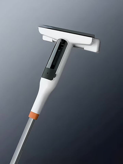 Multifunctional Window Squeegee with Spray - Glass Wiper with Silicone Scraper, Extendable Pole for Cleaning Glass, Bathroom, Kitchen, and Walls