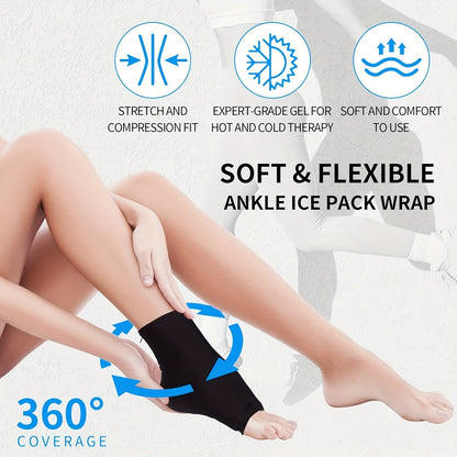 Reusable Gel Ice Pack for Feet - Hot and Cold Therapy, Ideal for Achilles Tendonitis, Plantar Fasciitis, and Swelling Relief