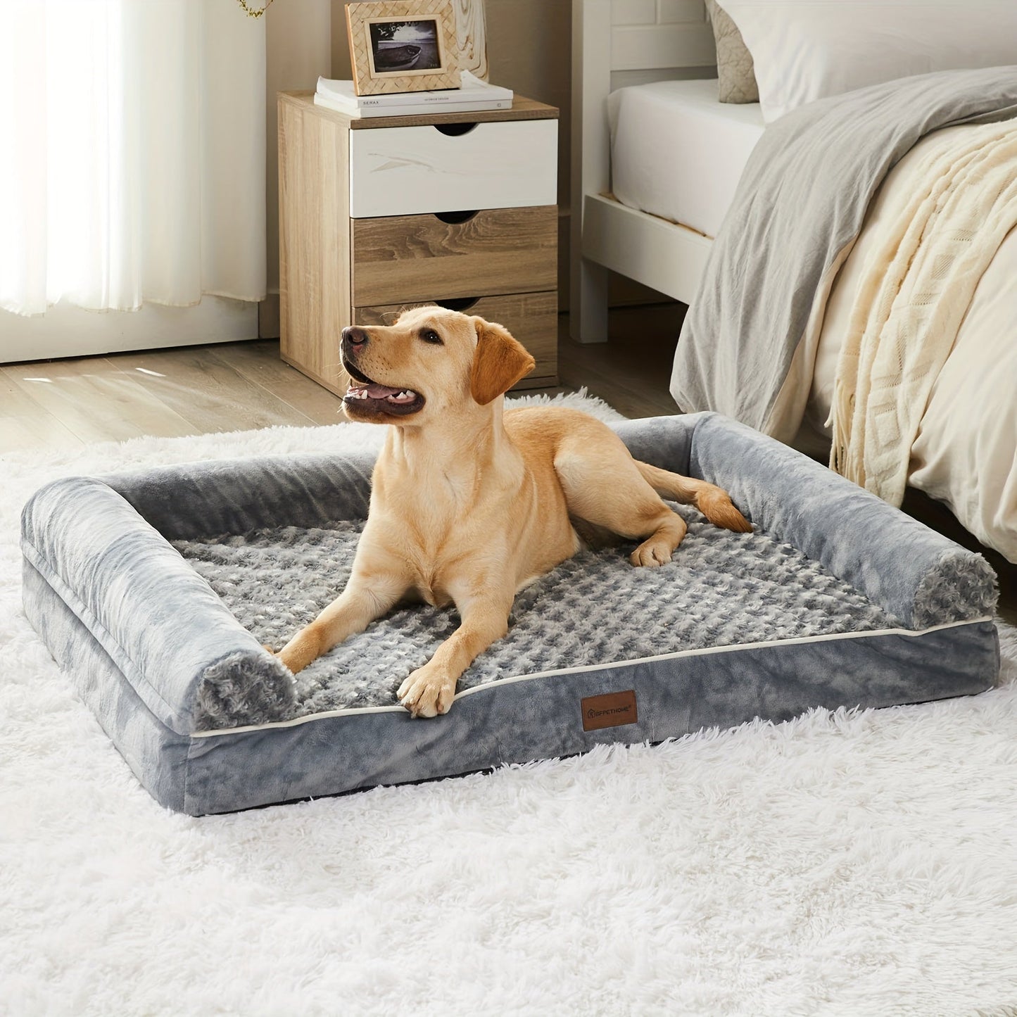 Orthopedic XL Dog Bed for Extra Large Dogs – Removable Washable Cover, Ideal for Crates