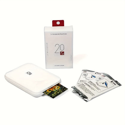 HPRT Wireless Portable Mini Color Printer - Free 5 Sheets of ZINK Paper, High Definition Color Reproduction, Direct Mobile Printing for iOS/Android Devices